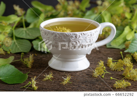 Linden tea in a vintage cup 66652292