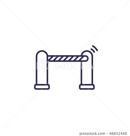 Automatic gate icon, line vector 66652488