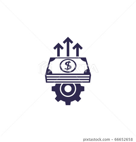 financial efficiency, vector icon on white 66652658