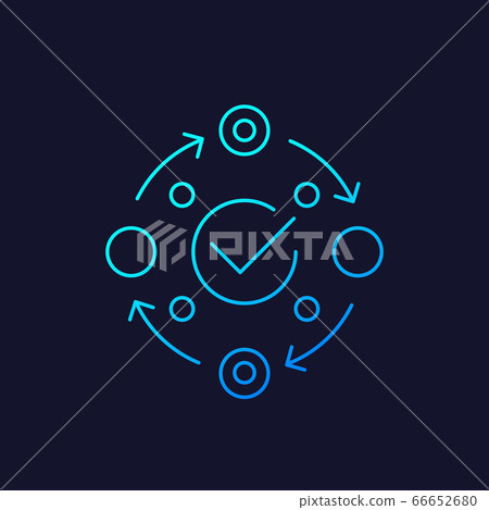 Methodology icon, linear vector design - Stock Illustration [66652680 ...