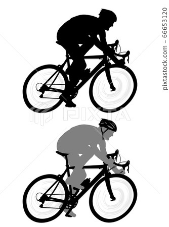 race bicyclist silhouette race bicyclist silhouette 66653120
