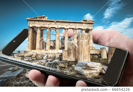 Parthenon on Acropolis of Athens, Greece. Picture Parthenon on Acropolis of Athens, Greece. Picture 66654226