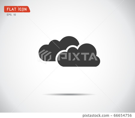 Flat Cloud icon, abstract logo, Vector - Stock Illustration [66654756 ...