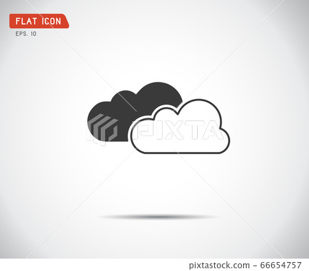 Flat Cloud icon, abstract logo, Vector - Stock Illustration [66654757 ...