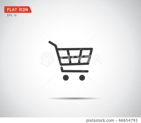flat shopping cart icon