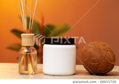 Natural cosmetics for spa treatments and coconut-based skin care 66655726