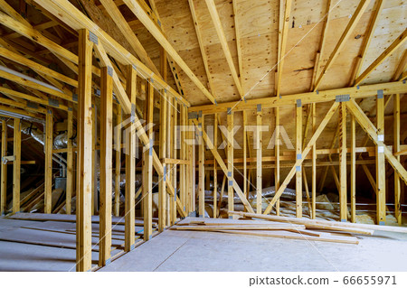 Roofing framing beam of new house under Roofing framing beam of new house under 66655971