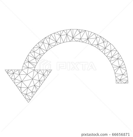 Mesh Vector Rotate Ccw Icon 66656871