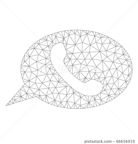 Mesh Vector Phone Message Icon 66656919