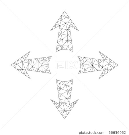 Mesh Vector Expand Arrows Icon - Stock Illustration [66656962] - PIXTA