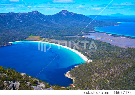 Wineglass Bay as seen from the summit of Amos Wineglass Bay as seen from the summit of Amos 66657172