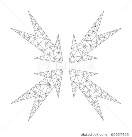 Mesh Vector Compression Arrows Icon - Stock Illustration [66657465] - PIXTA