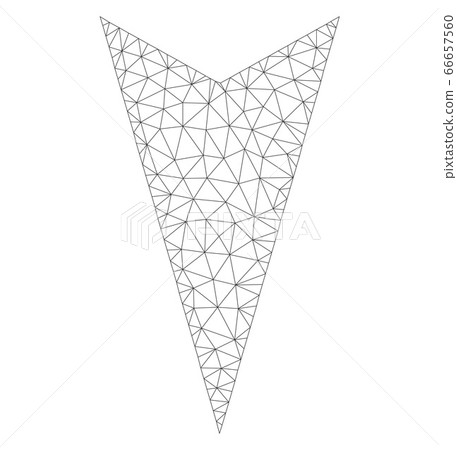 Mesh Vector Arrowhead Down Icon Mesh Vector Arrowhead Down Icon 66657560