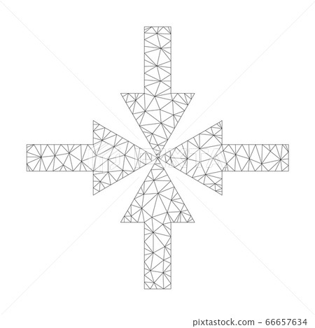 Mesh Vector Compress Arrows Icon - Stock Illustration [66657634] - PIXTA
