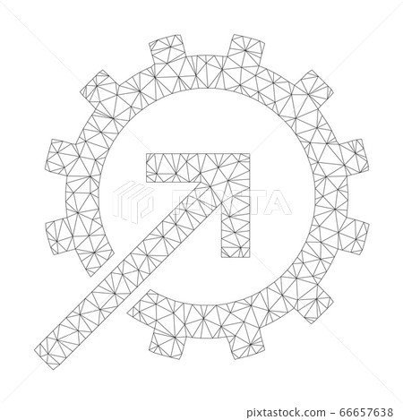 Mesh Vector Cog Integration Icon Mesh Vector Cog Integration Icon 66657638