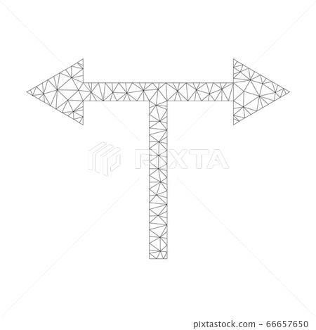 Mesh Vector Bifurcation Arrows Left Right Icon Mesh Vector Bifurcation Arrows Left Right Icon 66657650