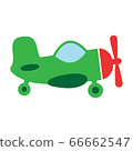 Plane toy icon. Aircraft airplane vector icon isolated on white background 66662547