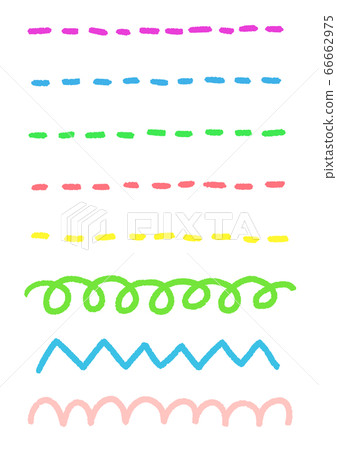 A set of colorful various lines - Stock Illustration [66662975] - PIXTA