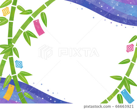 Tanabata frame/hand-drawn style 66663921