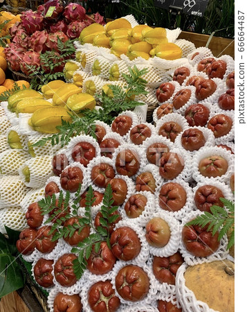 Supermarket fruit counter in Bangkok Thailand Supermarket fruit counter in Bangkok Thailand 66664487