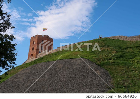 Kediminas Castle at the tip of the hill Kediminas Castle at the tip of the hill 66664920