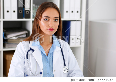 Beautiful smiling female doctor in office 66664932