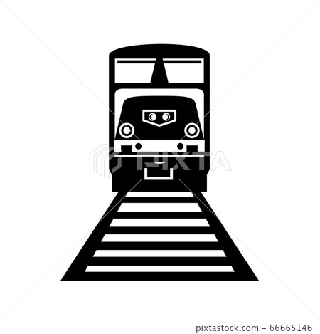 Diesel Locomotive Train Front View Retro Black and Diesel Locomotive Train Front View Retro Black and 66665146