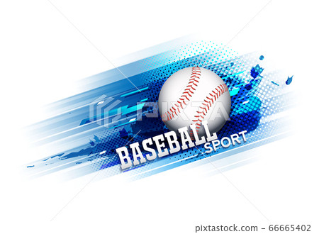 Baseball competition tournament template poster or banner vector design. 66665402
