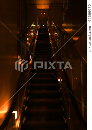 An elegant escalator going to the Sky Promenade scenery and observation deck in Nakamura-ku, Nagoya [June] 66666670