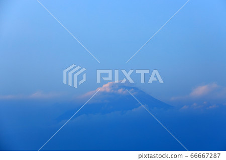 靜岡縣富士市新藤川橋1號線的風景，日落和日落[6月] 66667287