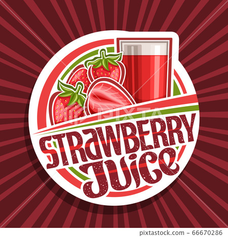 Vector logo for Strawberry Juice Vector logo for Strawberry Juice 66670286