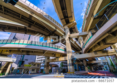 Tokyo cityscape in Japan, overlooking Hakozaki Junction, etc. (usually the bustle...) 66671057
