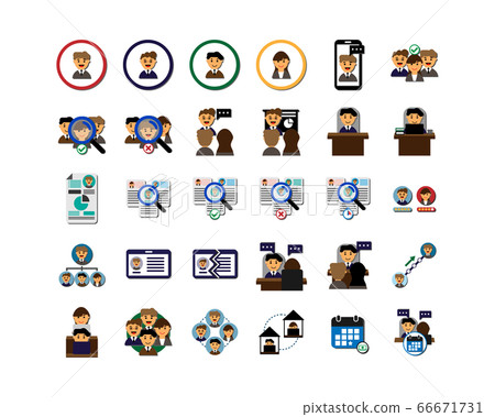 Human Resources Management Icons 66671731