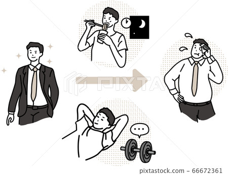 Unhealthy and fat man Unhealthy and fat man 66672361