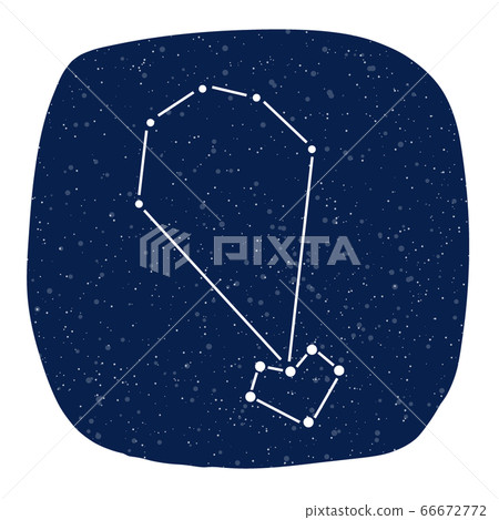 Constellation in the shape of a necklace Stock Illustration