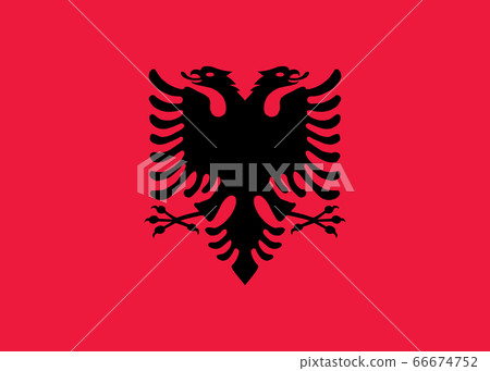 The national flag Albania The national flag Albania 66674752