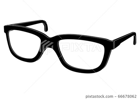 Glasses. Black outline icon-插圖素材[66678062] - PIXTA圖庫