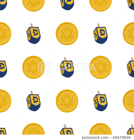 Illustration on theme big colored pattern dreidel Illustration on theme big colored pattern dreidel 66678696