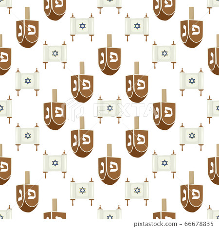 Illustration on theme big colored pattern dreidel 66678835