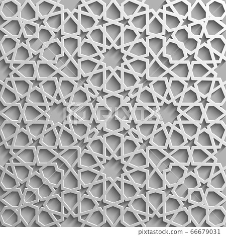 Seamless islamic pattern 3d . Traditional Arabic design element. 66679031