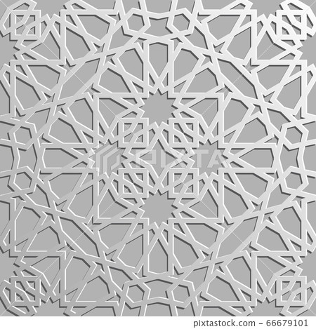 Seamless islamic pattern 3d . Traditional Arabic design element. 66679101