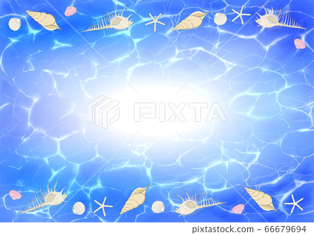 Summer Sea Shell Frame Stock Illustration