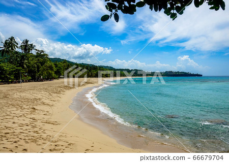 tropical beach in Cabrera in the dominican republic 66679704