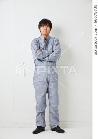Men's fashion wearing workwear White wall overall work workwear 66679739