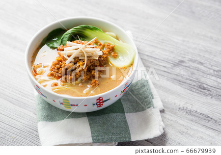 Handmade Tantan noodles in a bowl Handmade Tantan noodles in a bowl 66679939