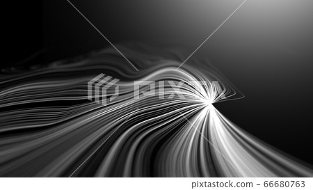 Data technology abstract futuristic illustration . Low poly shape with connecting dots and lines on dark background. 3D rendering . Big data visualization . 66680763