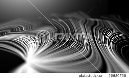 Data technology abstract futuristic illustration . Low poly shape with connecting dots and lines on dark background. 3D rendering . Big data visualization . 66680766