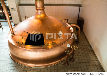 Large tank at the Beer Museum in Amsterdam, the Netherlands 66681282