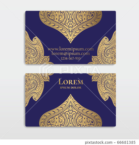 Black and gold vintage business card. Black and gold vintage business card. 66681385