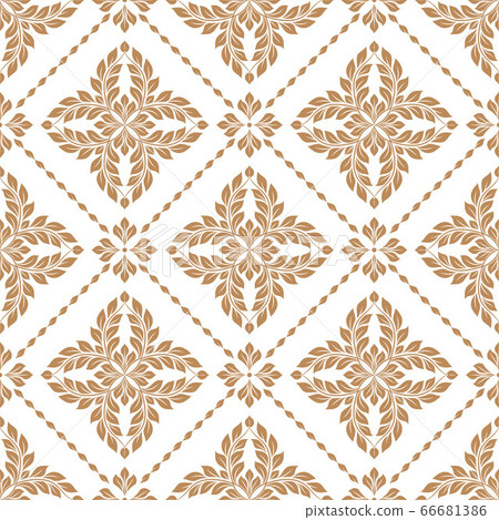White and gold vintage vector seamless pattern. White and gold vintage vector seamless pattern. 66681386